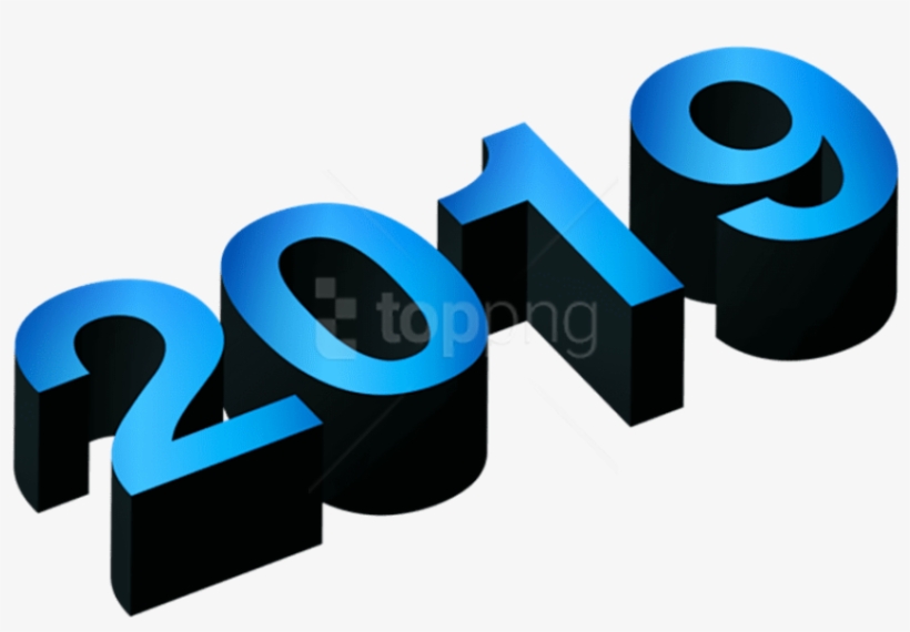 Free Png Download 3d Numeric 2019 Png Png Images Background - New Year 2019 Png Background, transparent png #9187349