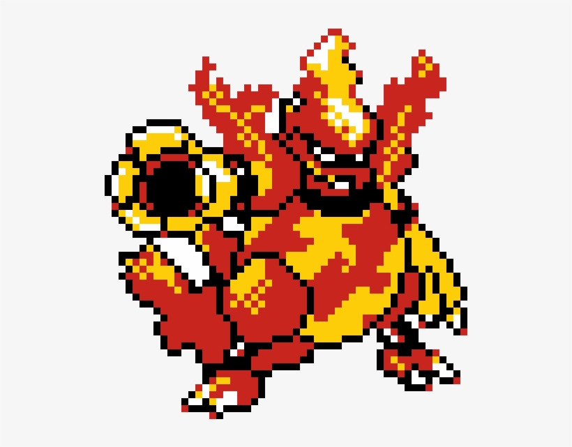 Pokemon Magmar Sprites - Magmortar Shiny Sprite, transparent png #9187379