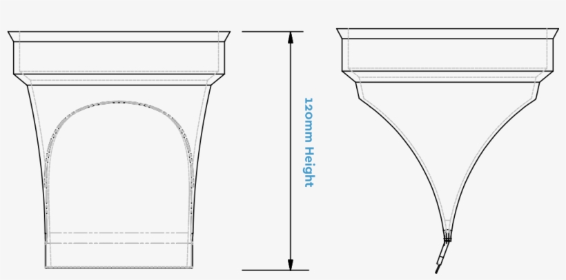Grate Seal Stubby 100mm - Diagram, transparent png #9188563