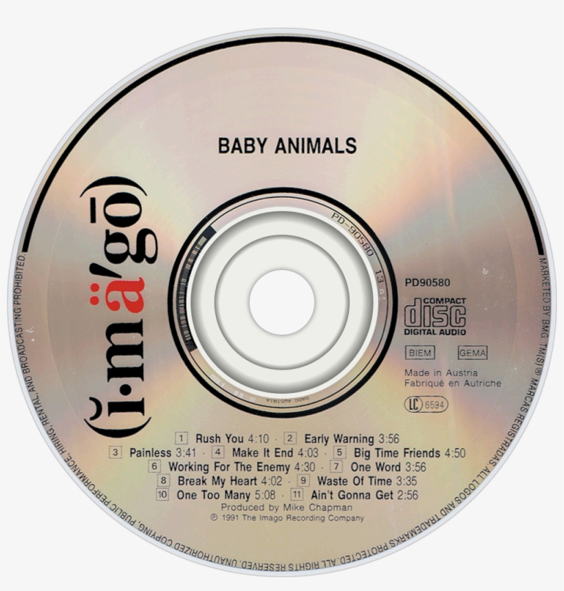 Baby Animals Baby Animals Cd Disc Image - Compact Disc - Free Transparent  PNG Download - PNGkey