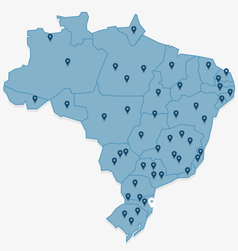 Clientes-mapa - Mapa De Voltagem Do Brasil, transparent png #9188845