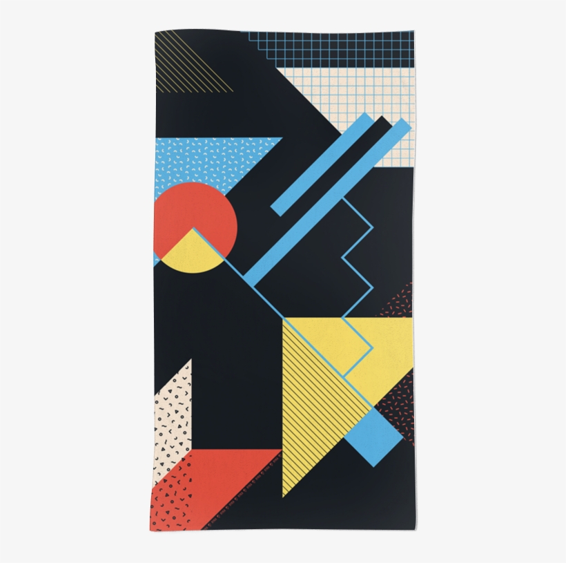 Toalha Retrometria Negro De Renata Guimarãesna - Graphic Design, transparent png #9189687