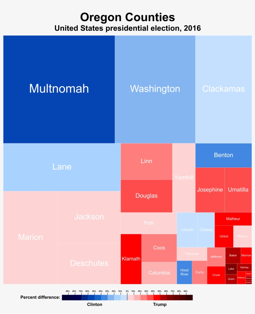 United States Presidential Election In Oregon, - Oregon 2016 Presidential Election, transparent png #9190530