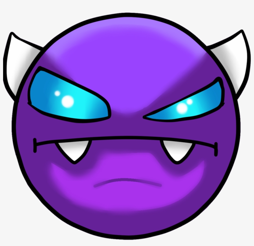 Demon Geometry Dash Png - Geometry Dash Insane Demon Face, transparent png #9190783