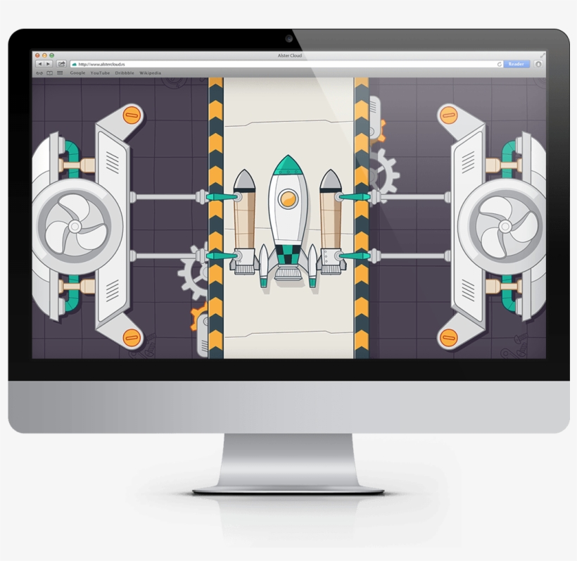 Alster Cloud Animated Portfolio Site - Led-backlit Lcd Display, transparent png #9191474