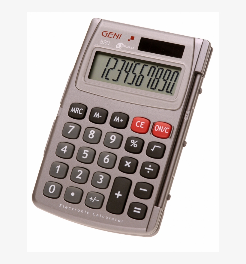 Image Digital Lcd Digit Pocket Size Desktop Desk - Lcd Calculator Png, transparent png #9192277