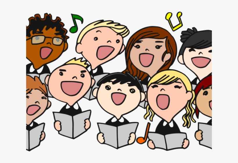 Cute Borders Vectors Animated Black And Singing - Cartoon Of Youths Singing, transparent png #9192353