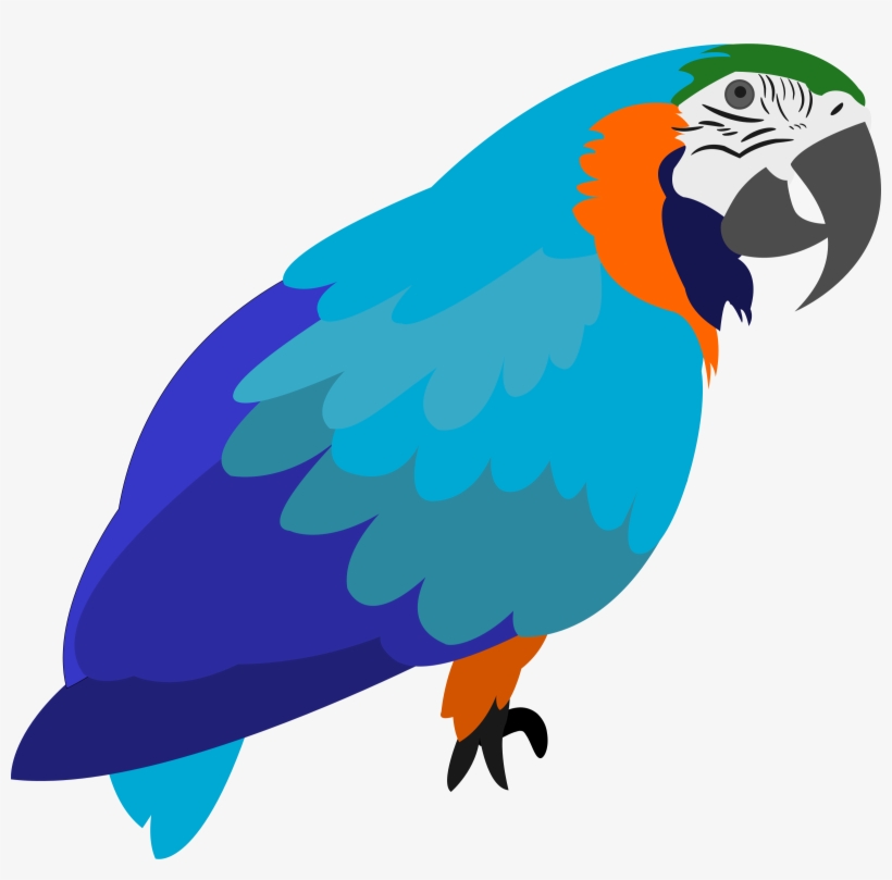 Big Image - Cartoon Parrot, transparent png #9192368
