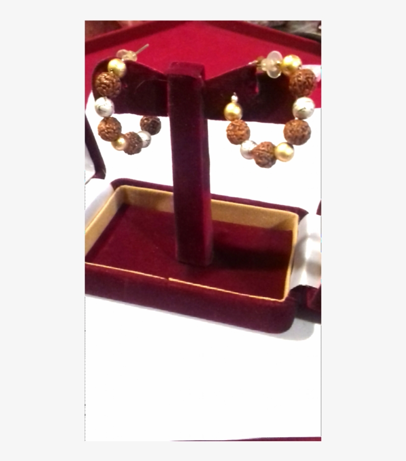 Rudraksha Earrings - Wood, transparent png #9192655