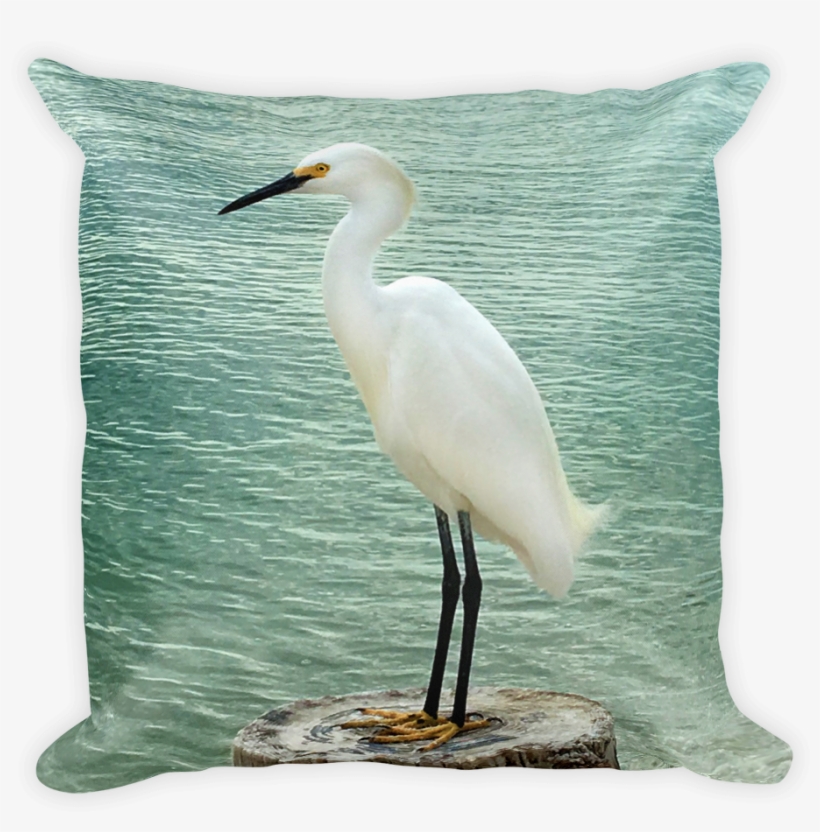 Image Of The Egret Pillow, transparent png #9192739