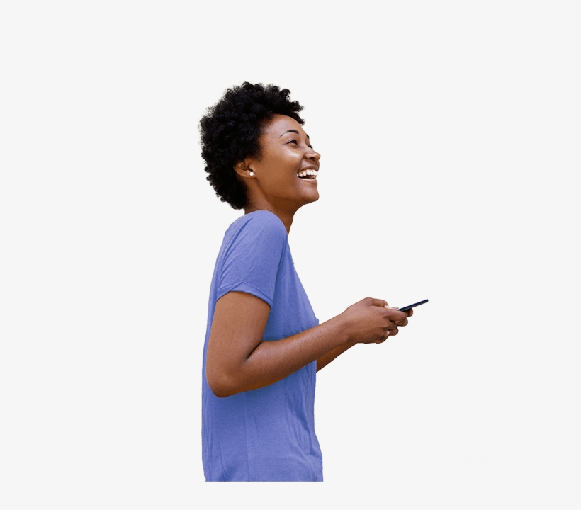 640 X 640 Www - Black Woman On Phone Png, transparent png #9193379