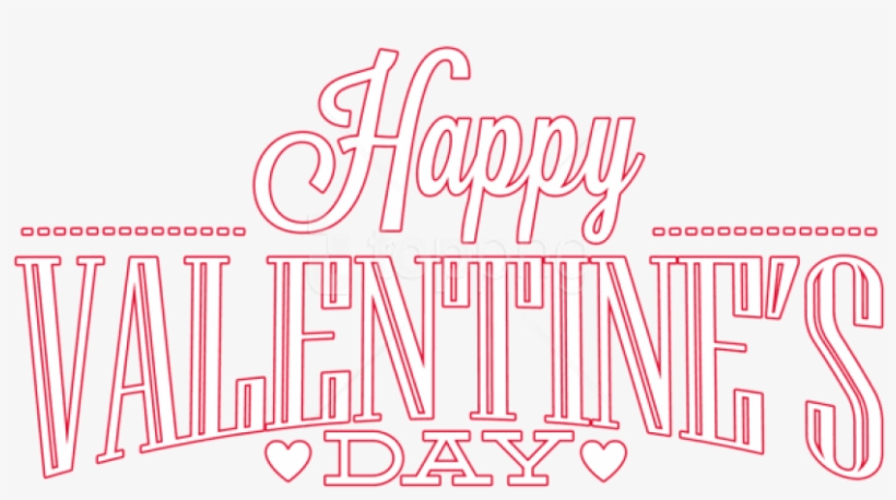 Free Png Download Red And White Happy Valentine's Day - Calligraphy, transparent png #9193597