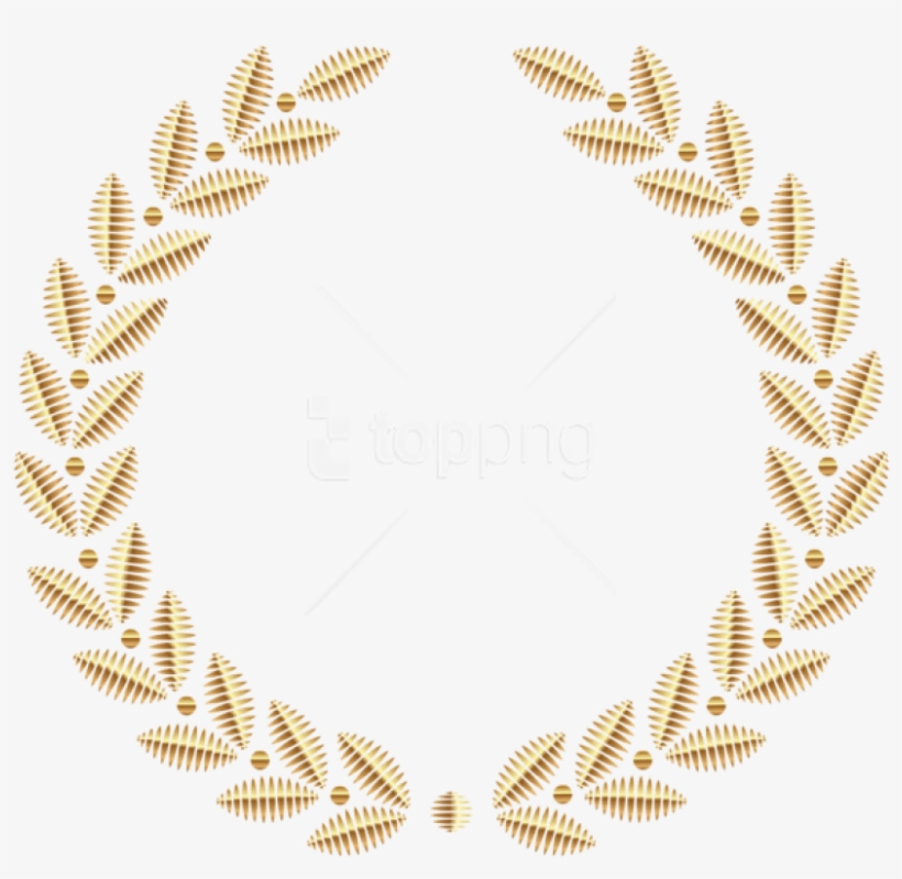 Free Png Golden Wreath Png Images Transparent - Gold Laurel Wreath Png, transparent png #9194286