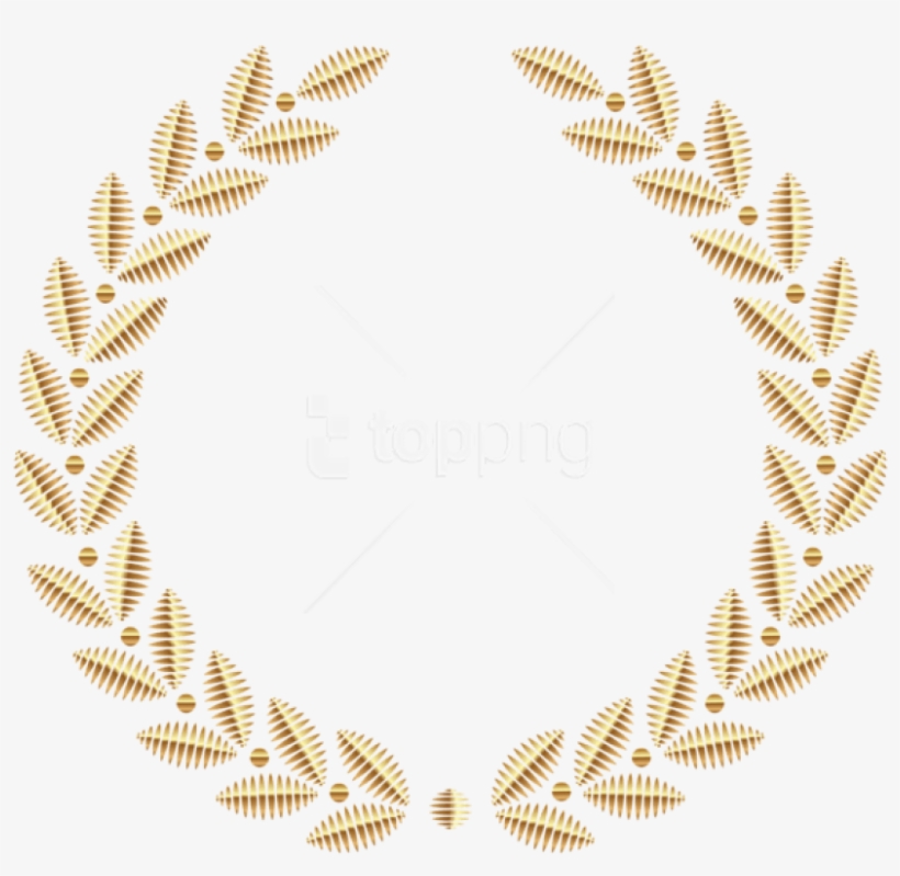 Free Png Golden Wreath Png Images Transparent - Gold Laurel Wreath Png, transparent png #9194286