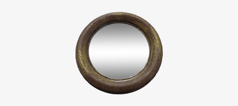 Round Wooden Mirror - Circle, transparent png #9194465