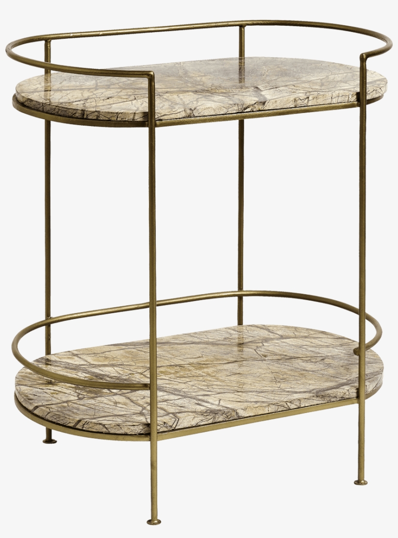 Zelda Golden Marble Side Table - Nordal Oval Sidetable, transparent png #9194487