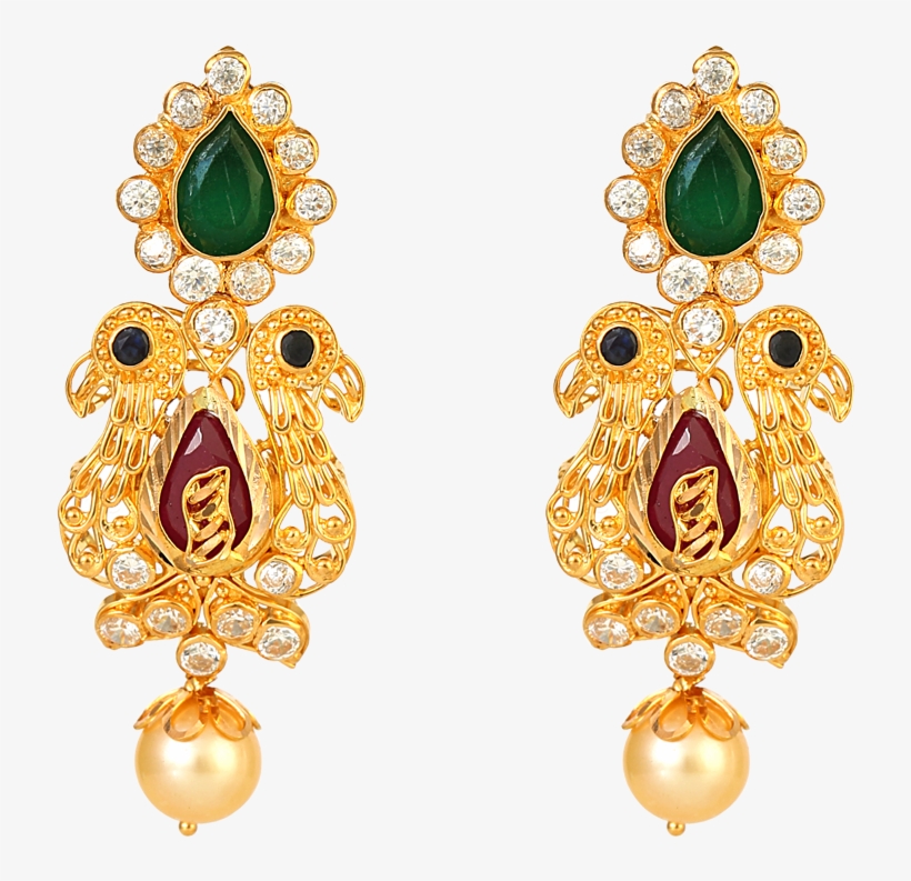 Earrings Collections South Indian - Jewellery, transparent png #9195247