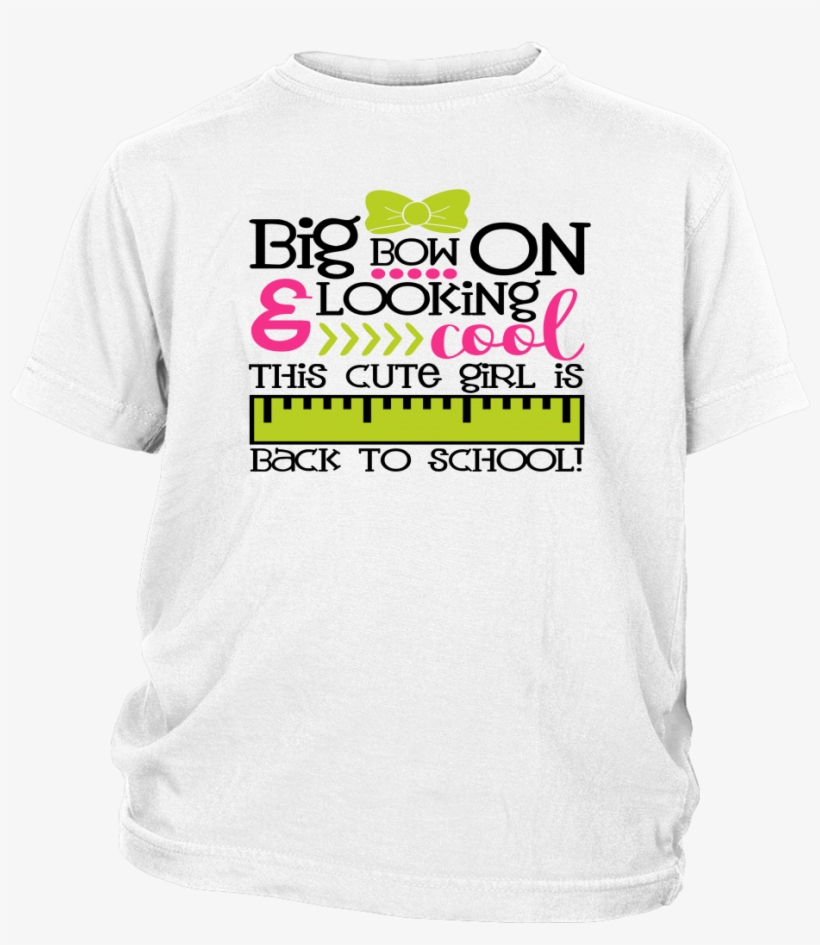 Girls Back To School T-shirt Cool Cotton Shirt With - Shirt, transparent png #9195461