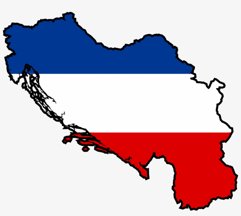 Flag-map Of Yugoslavia - Map Of Yugoslavia Blank, transparent png #9195936