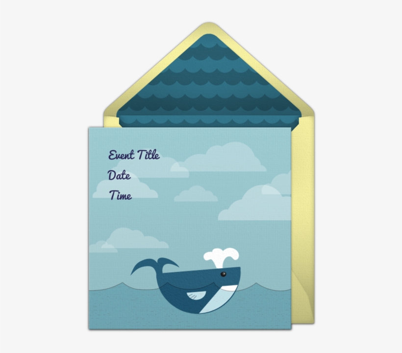 Free 1st Birthday Party Invitation With A Nautical - Killer Whale, transparent png #9196338