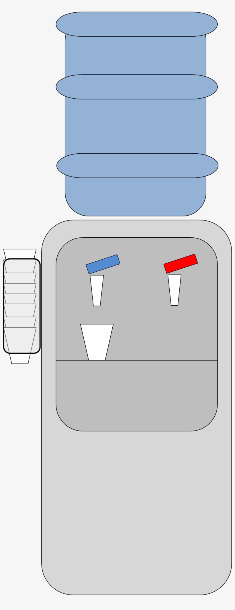 Image Royalty Free Library Fridge Clipart Vector - Water Dispenser Clipart, transparent png #9196670
