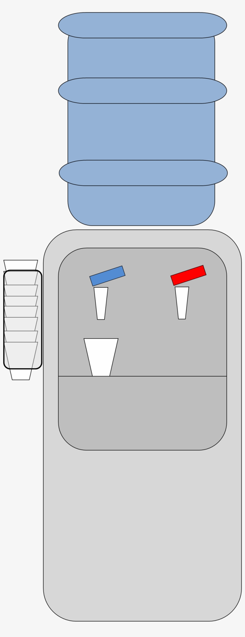 Image Royalty Free Library Fridge Clipart Vector - Water Dispenser Clipart, transparent png #9196670