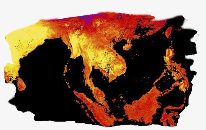 Southeast Asia Heat Map - Igneous Rock, transparent png #9197071