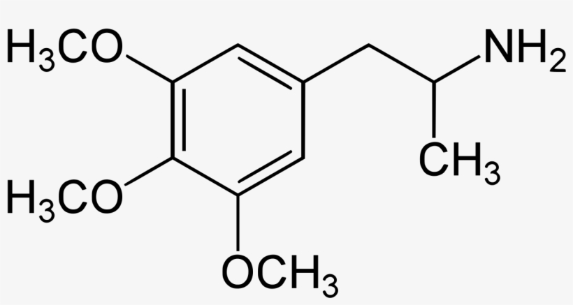 File - Trimethoxyamphetamine Structure - Svg - P Tert Butylbenzyl Alcohol, transparent png #9197137