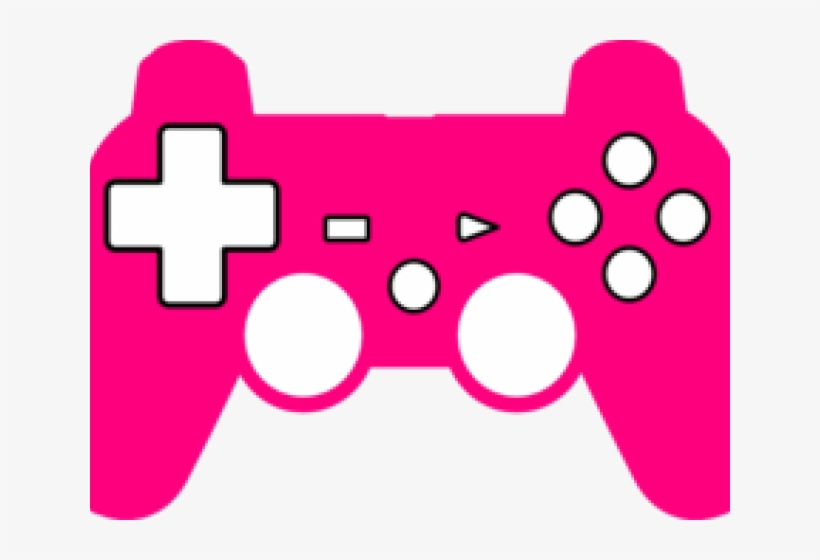 Video Game Clipart Ps3 Controller - Cartoon Pink Game Controller, transparent png #9197772