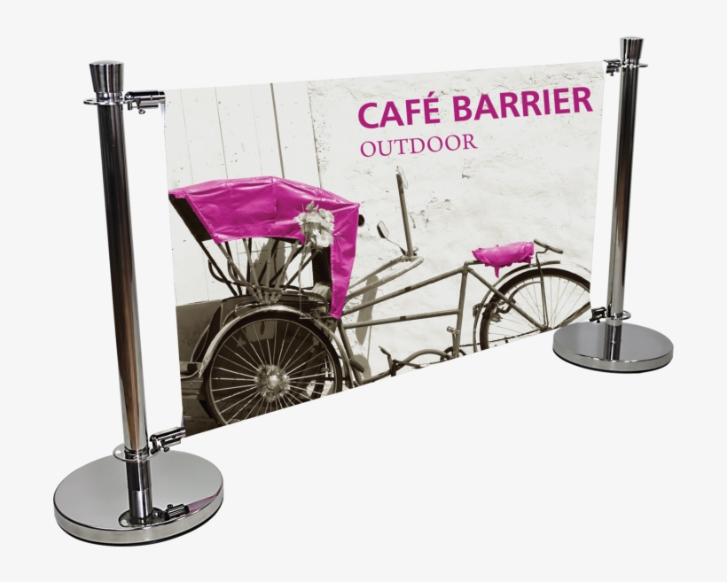 Cafe Barrier Indoor/outdoor Banner Stand System - Banner, transparent png #9197820
