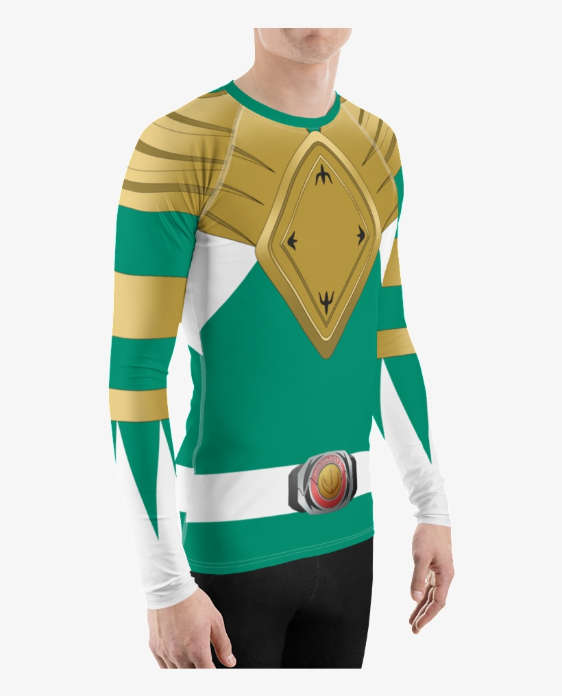 Green Ranger Rash Guard - Power Ranger Rash Guard, transparent png #9197925