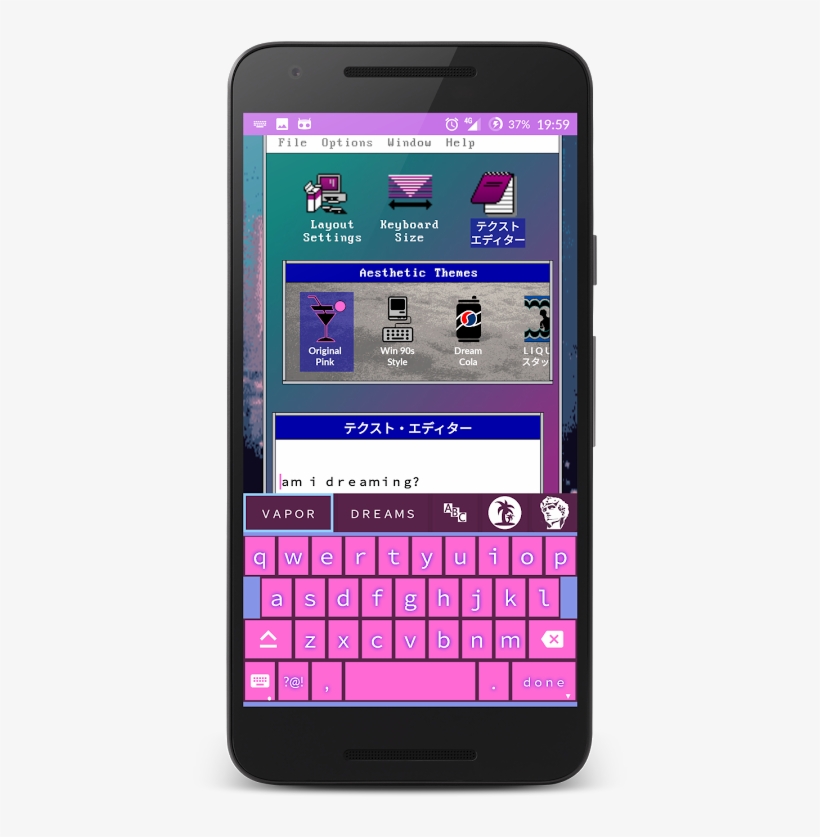 Vaporwave Keyboard For Android - Vaporwave Keyboard Apk, transparent png #9198097