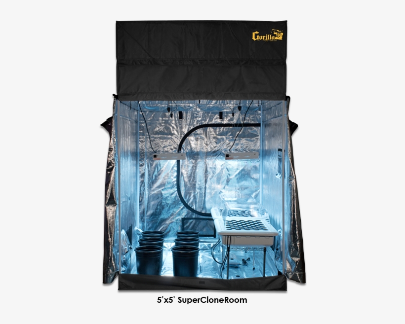 5′ X 5′ Super Clone Grow Room - Banner, transparent png #9198288
