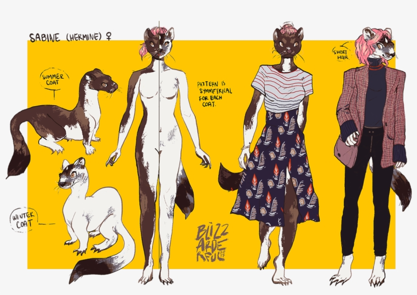 “designed Myself A Stoat For Fun Called Sabine, But - Illustration, transparent png #9198382