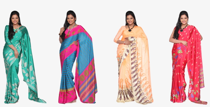 Pooja 4 Crepe Silk Saree Collections, transparent png #9199762