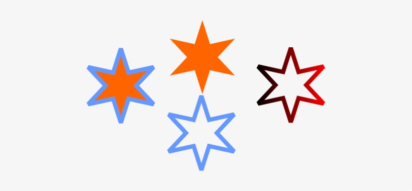 A Star With An Outline Applied - 1917 Chicago Flag, transparent png #920298