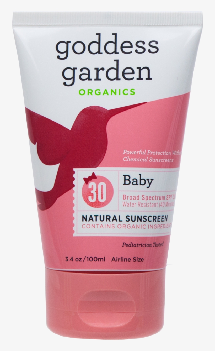 Baby 3 - 4oz Tube - Goddess Garden - Baby Natural Mineral Sunscreen 30, transparent png #921136