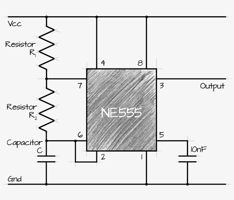 555 Astable Circuit Calculator - Astable Multivibrator, transparent png #921399