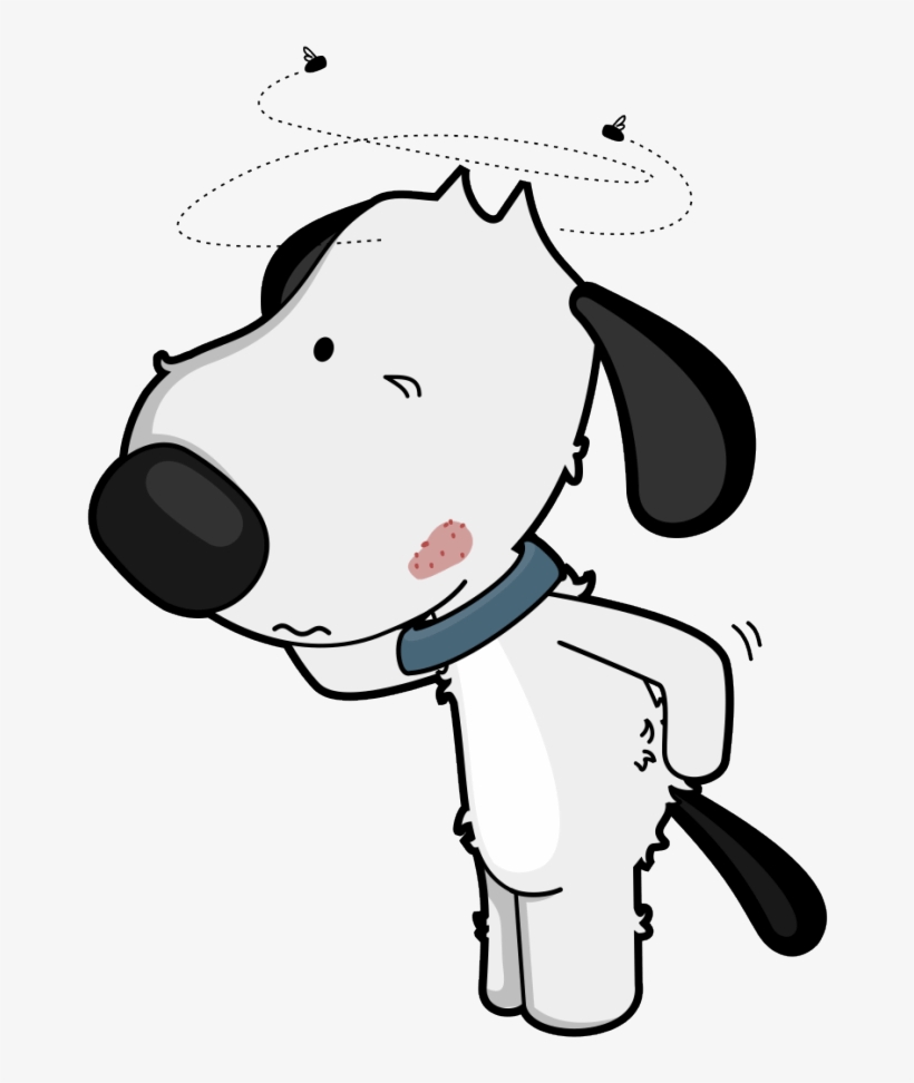 Dog Fleas - Dog Itchy Paw Cartoon, transparent png #921428