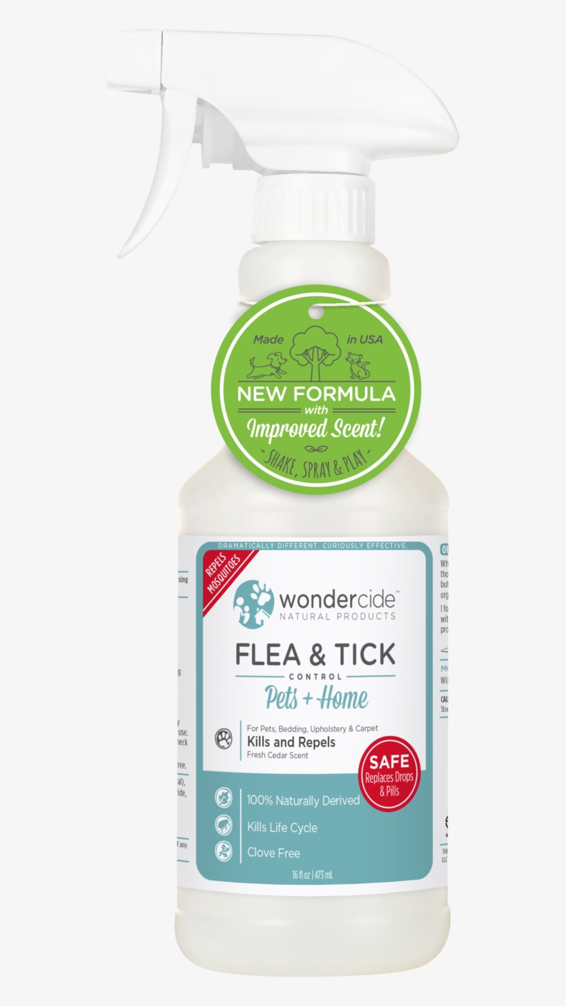 Flea & Tick Control For Pets Home - Wondercide Flea/tick Pet & Home Lemongrass Spray, transparent png #922029