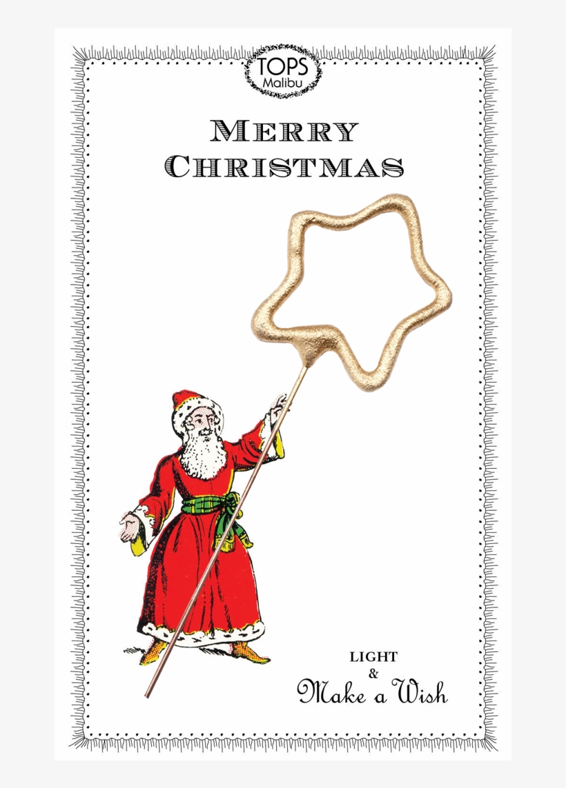 Sparkler Card Santa - Cartoon, transparent png #922401