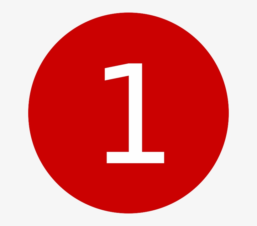 Number, 1, Red, Circle - Car Icon, transparent png #922513