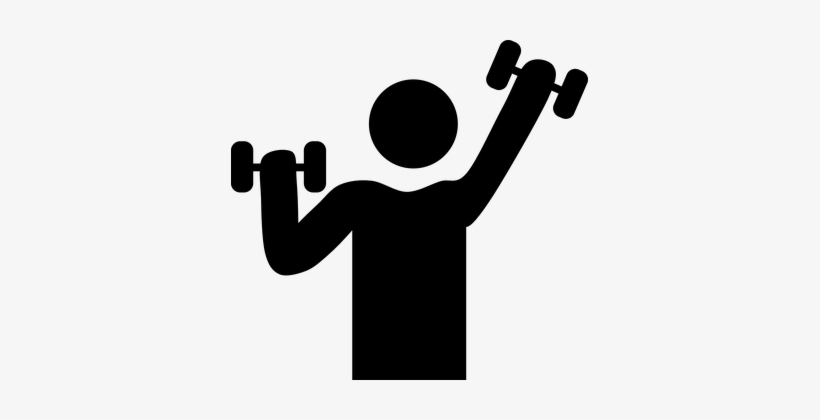 Dumbbells Weights Workout Symbol Fitness C - Work Out Clip Art, transparent png #922813