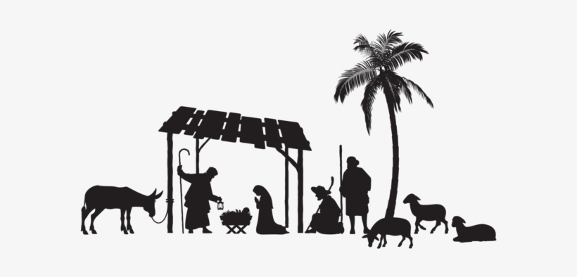 Nativity Scene Silhouette Png Clip Art Image - Nativity Silhouette Png, transparent png #922897