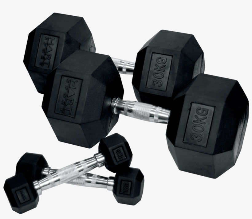 Hart Rubber Hex Dumbbell Set, transparent png #922927