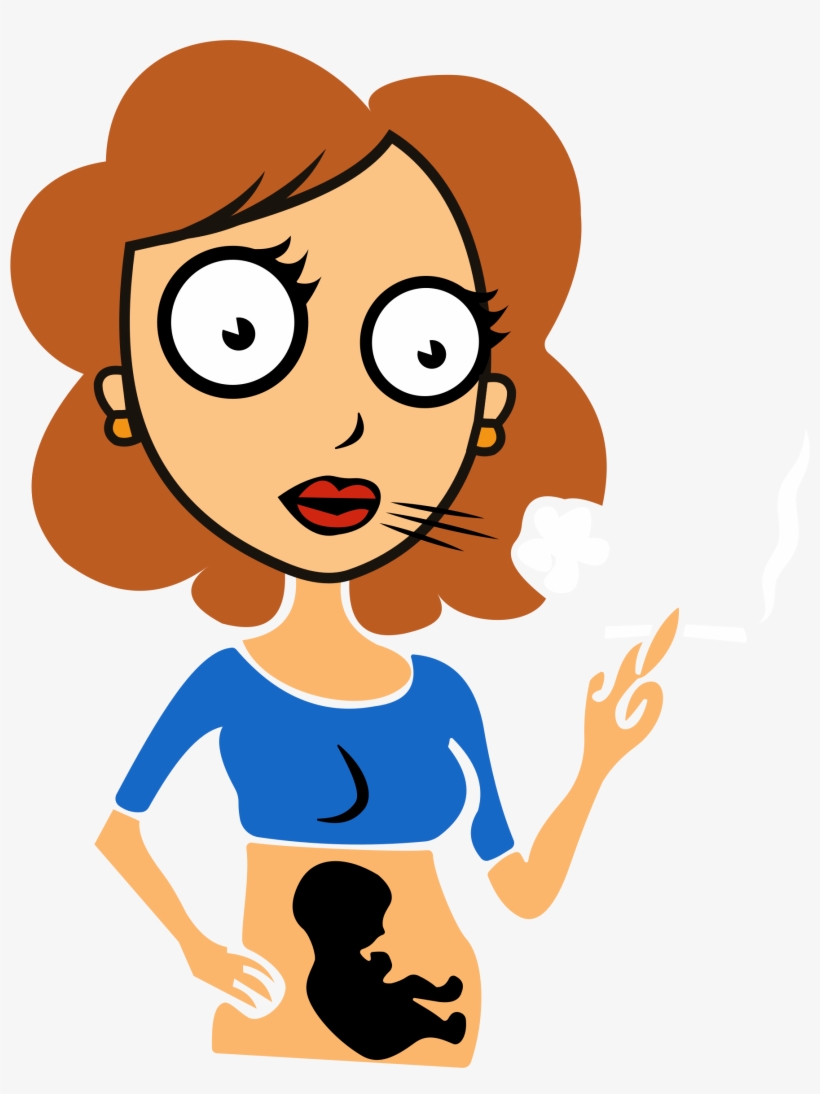 Big Image - Pregnant Smoking Clipart, transparent png #922983