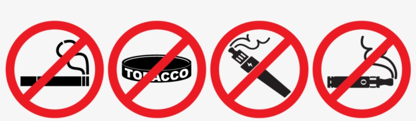 No Smoking, No Chewing Tobacco, No Vaping, No E-cigarettes - Niet Roken En Drinken, transparent png #923192