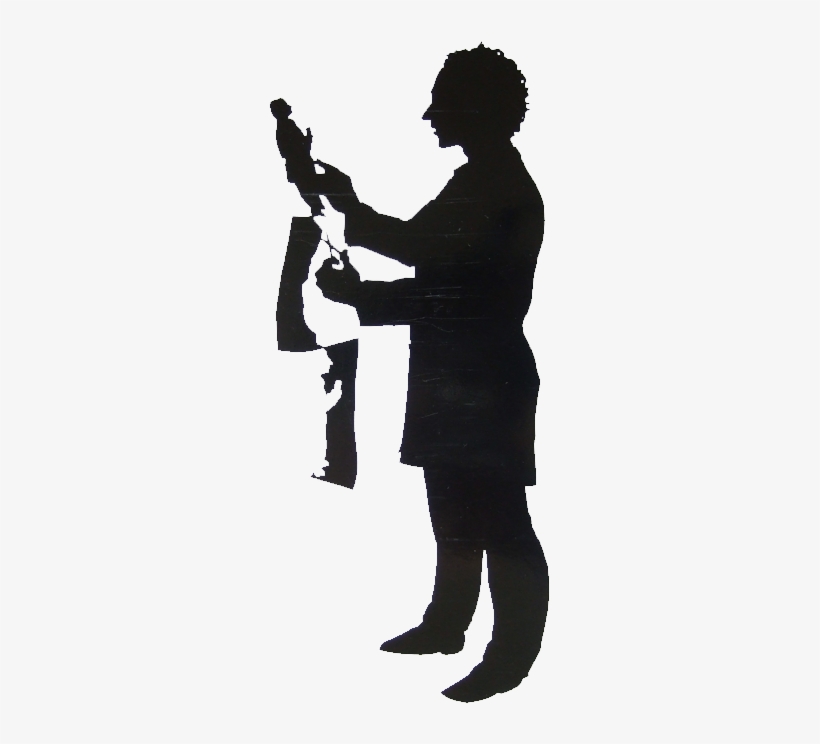 Full Length Silhouette Of A Silhouette Artist Facing - Artist Silhouette Png, transparent png #923356