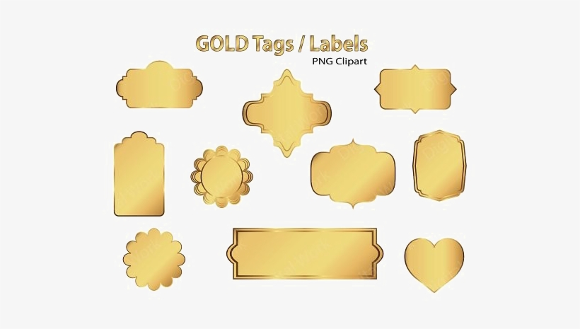 Golden Label Png Pic - Gold Label Clipart Png, transparent png #924140