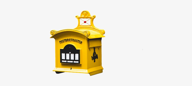 Mailbox, Letter Boxes, Post Mail Box, Letter Box - Hunter Bliss: Dresdner Hellgelber Postbriefkasten -, transparent png #924163
